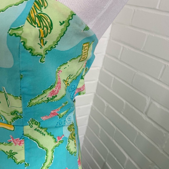 Lilly Pulitzer World Map Print Summer Sundress Size 4 - Picture 7 of 11